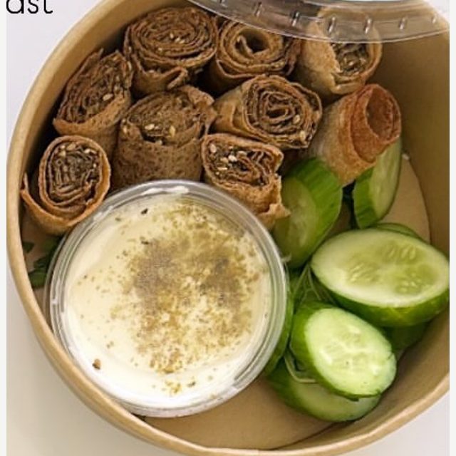 Za'atar rolls with labneh