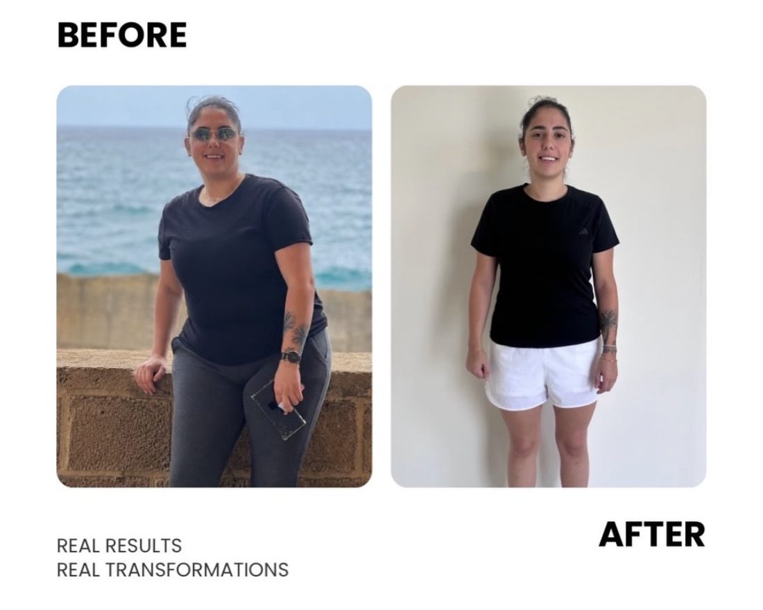 Female client before and after